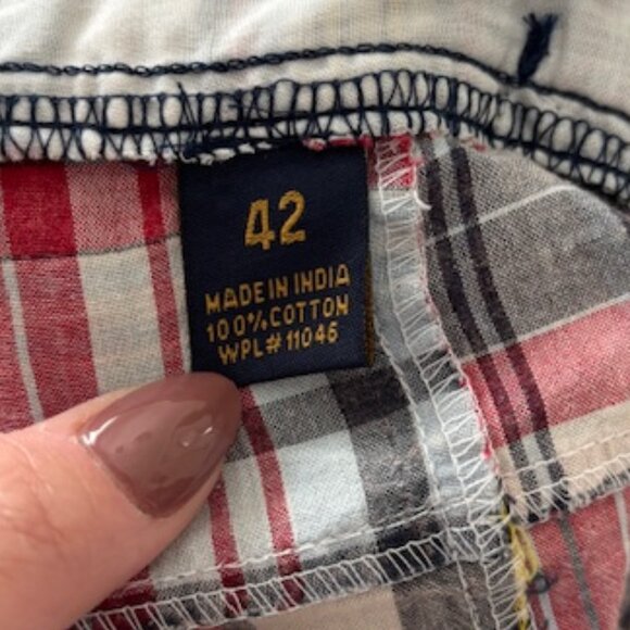 NWT Vintage 1946 Patch Madras Shorts - size 42 - Picture 6 of 6